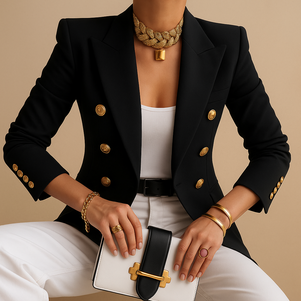 Women’s elegant long blazer with refined detailing and a comfortable fit, ideal for work, meetings, and everyday outfits.