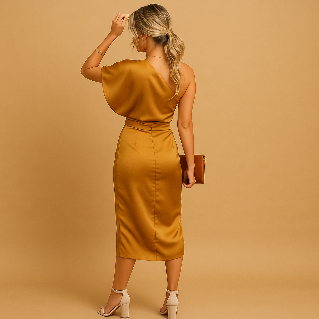 Timeless elegant slim dress for women with a flattering silhouette, ideal for formal occasions, work, and evening wear.