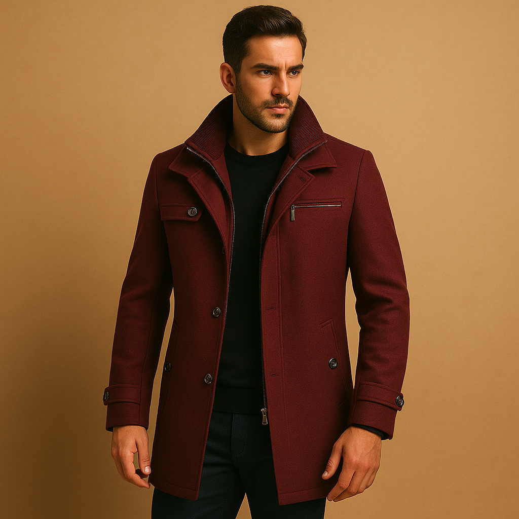 Men’s waterproof winter jacket with breathable design, adjustable cuffs, and practical pockets, suitable for commuting, winter walks, and outdoor activities.