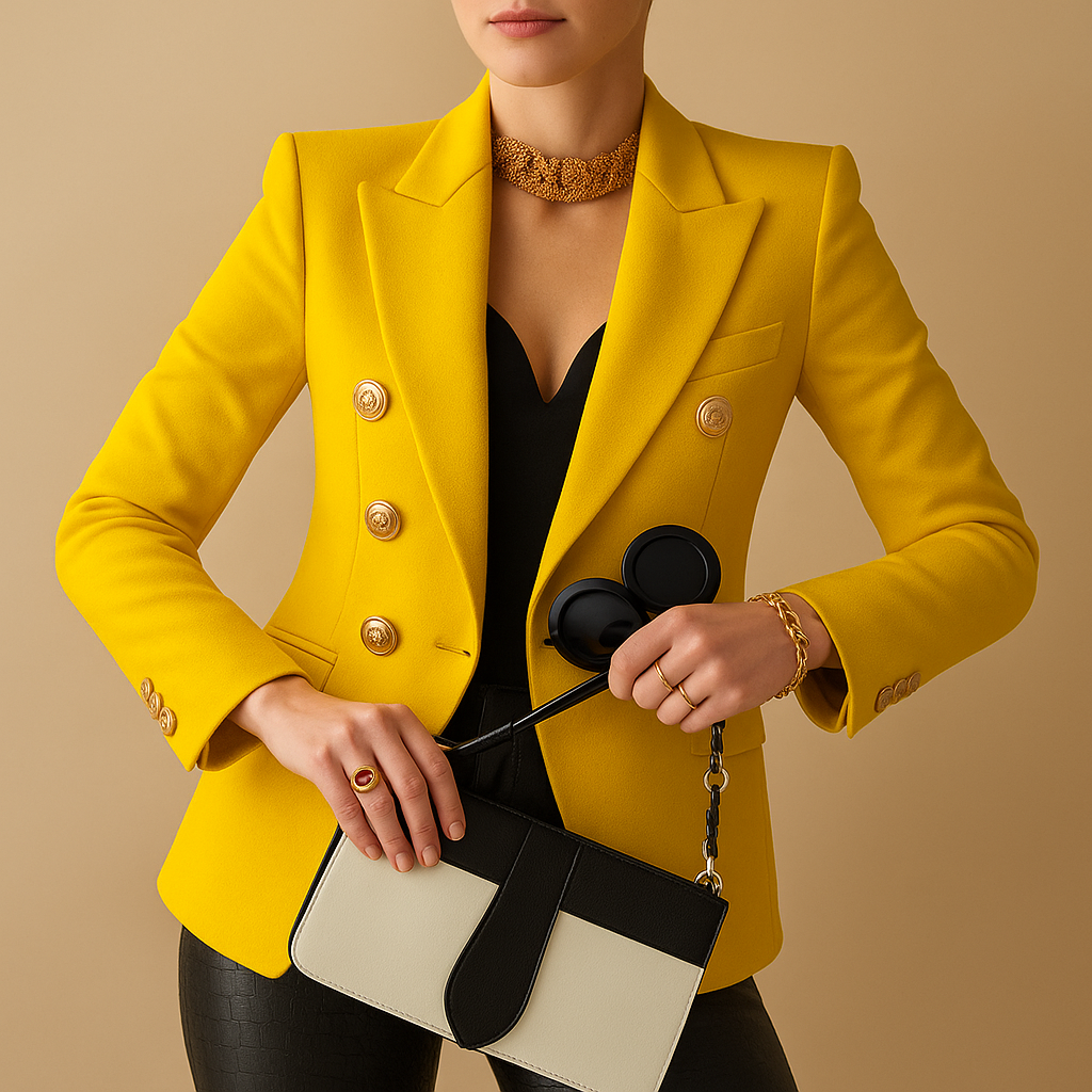 Women’s elegant long blazer with refined detailing and a comfortable fit, ideal for work, meetings, and everyday outfits.